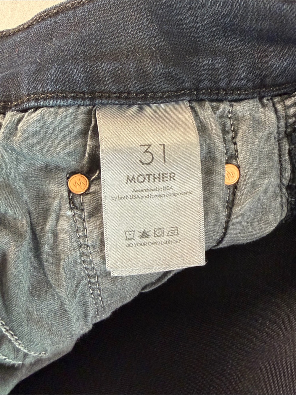 MOTHER Mid-Rise Rambler Zip Ankle Dark Wash Size 31 - Picture 14 of 16